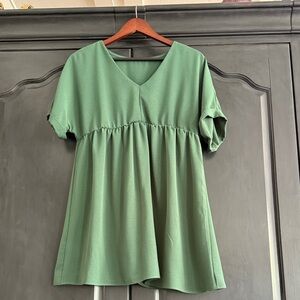 Source Unknown Green Mini Dress